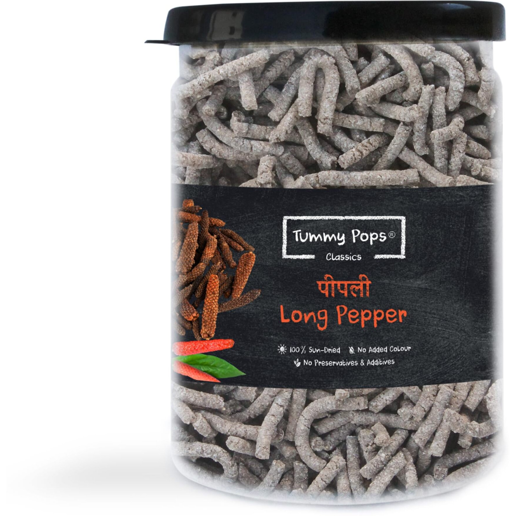 Tummy Pops Pipli Long Pepper Churan Sticks - 90gm Jar Handmade & Sun-Dried Chatpata Churan for Digestion Mouth Fresheners [Hygienically Prepared & Packed]