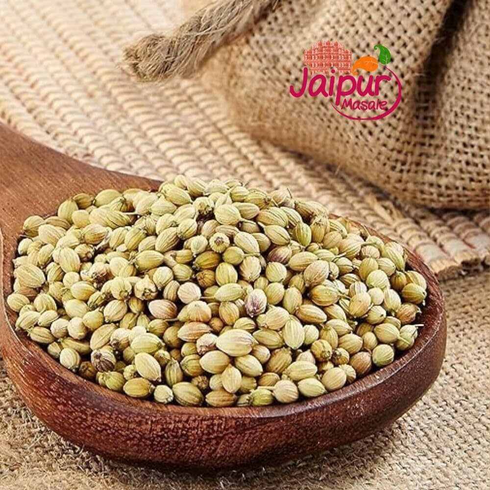 SHAAN-E JAIPUR Coriander Seed/Dhaniya seeds/Kotthmira Vittanalu | Chemical Free & Pesticides Free | Rich Flavour | Coriander Green Dry Seeds (100 gm) with jute bag
