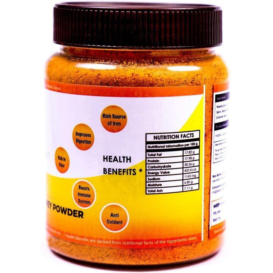 HEALTHY PANDA Roasted Bengal Gram Dal Chutney Powder / Chana Dal Chatni, Fried Gram Dal Podi, Puthani Chatani (100% Natural & Healthy) - 250 Gram