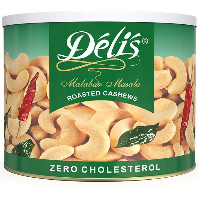 Delinut Dry Roasted Cashews | Plain and Flavoured Cashews (Masala, 900 gm)
