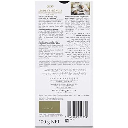 LINDT Excellence Dark 85% Cocoa Chocolate Bar and LINDT Excellence Dark 90% Cocoa Chocolate Bar | Pack of 2 | 100gm