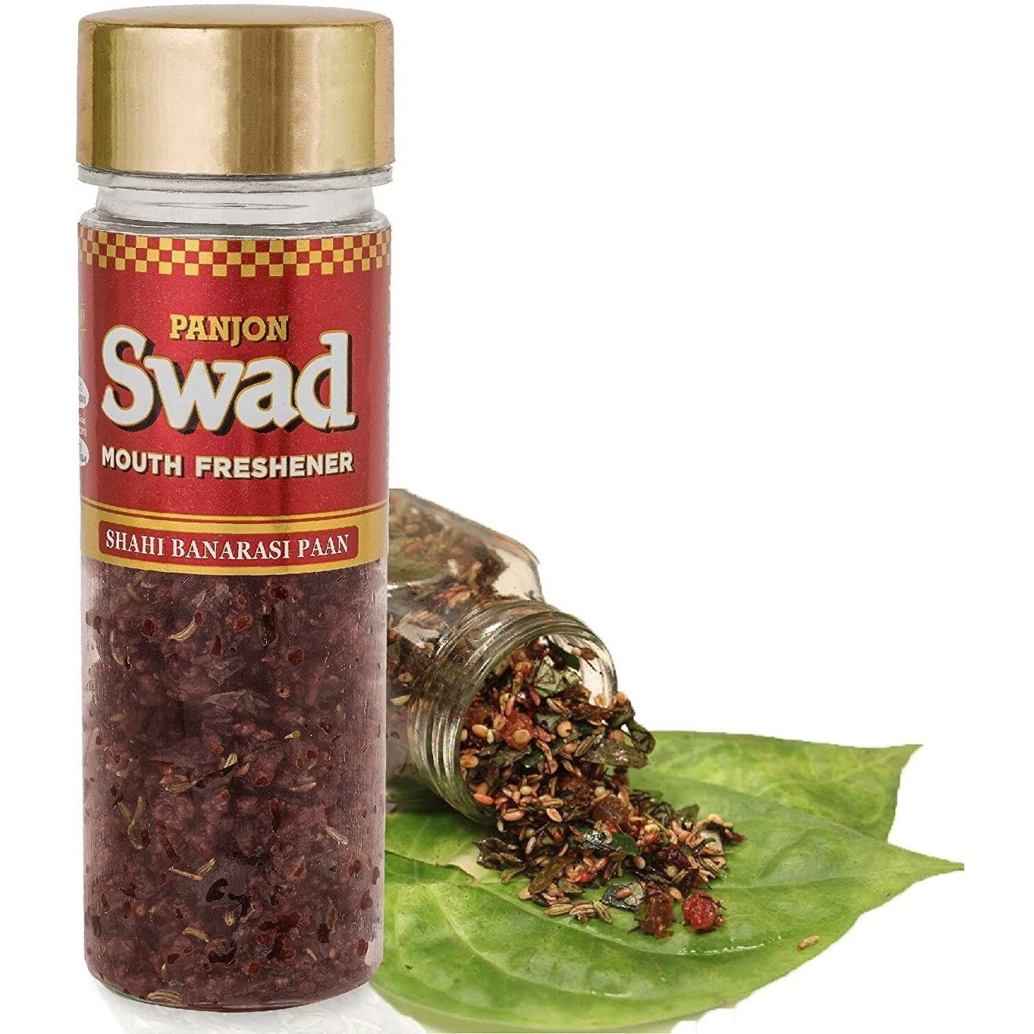 Panjon Swad Banarasi Paan Mukhwas (Pack Of 1 X 100 Grams) | Meetha Paan Mukhwas | Hygienically Packed Traditional Sweet Pan Pachak | Tasty Mouth Freshener | After-Meal Snack | Dry Mukhwas