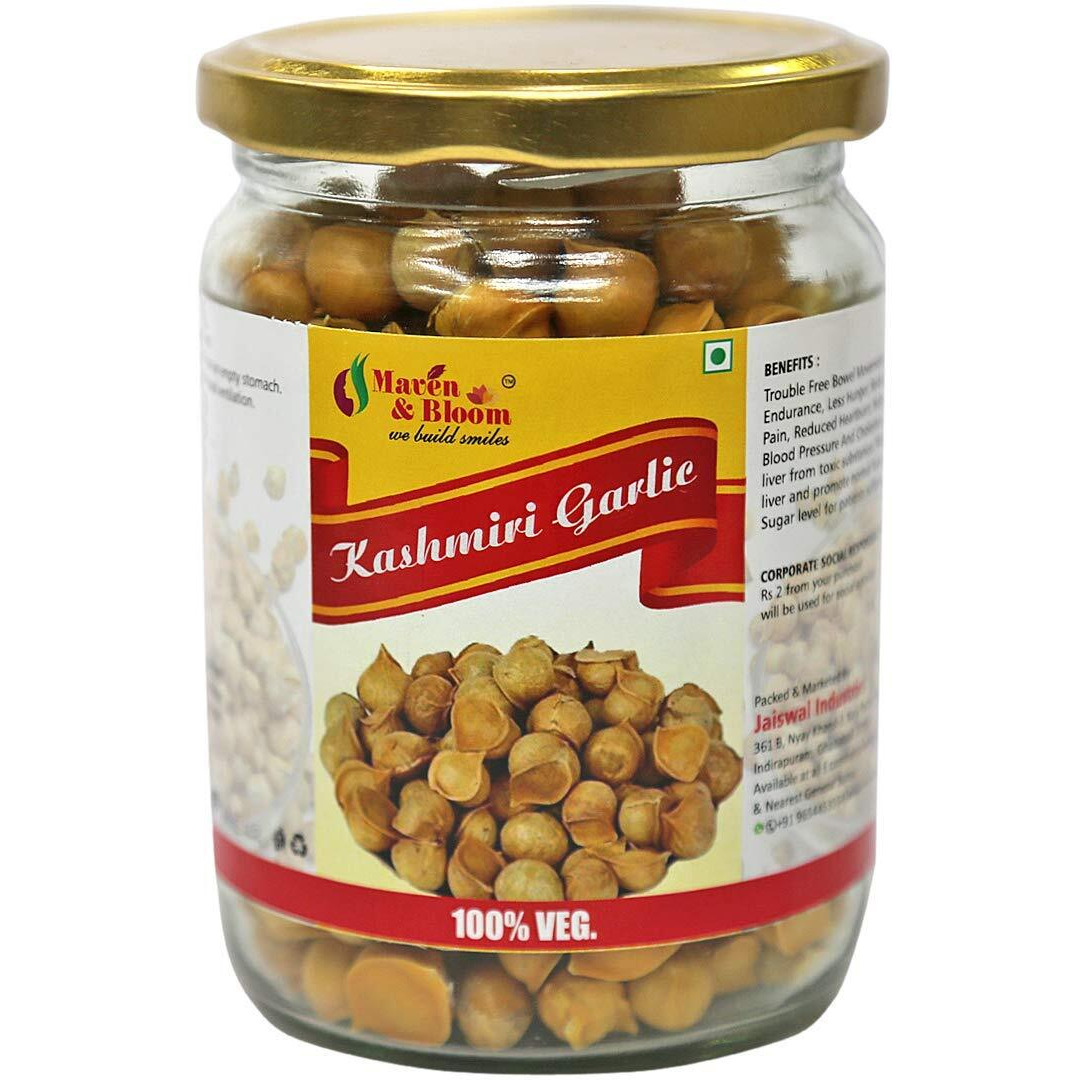 Maven & Bloom Kashmiri Garlic Himalayan Garlic Kashmiri Lahsun Himalayan Single Clove Garlic (200g)