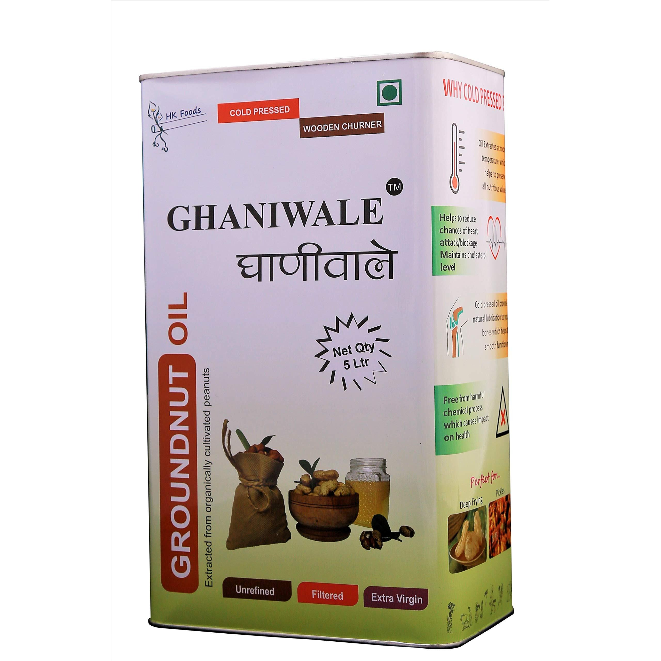 GHANIWALE Cold Press Organic Groundnut Oil (5 Liter)