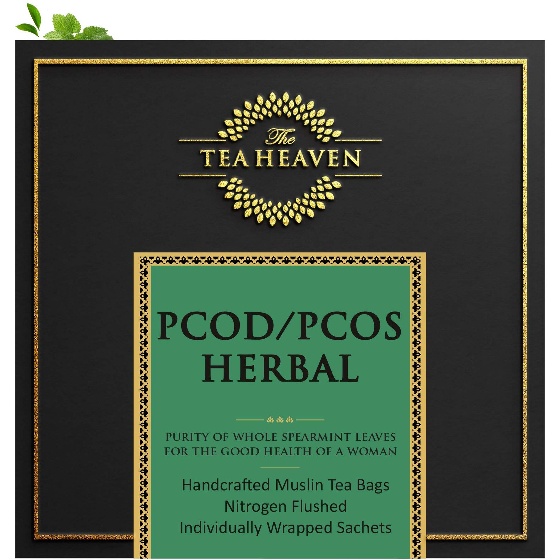 The Tea Heaven | Tea Gift - PCOS/PCOD Relief Herbal Tea-25 Tea Bags- Helps Acne, Unwanted Facial Hair Growth, Hair Loss