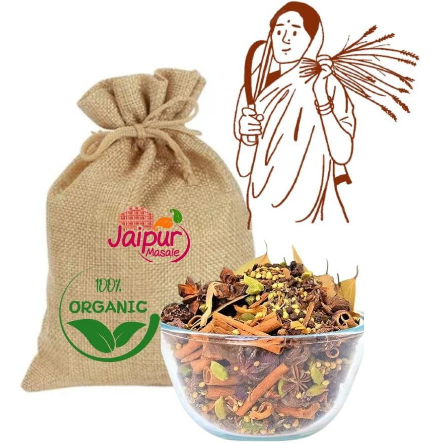 SHAAN-E JAIPUR Khada Garam Masala | Whole Spices Blend | Sabut Garam Masala (900 gm) with Jute Bag