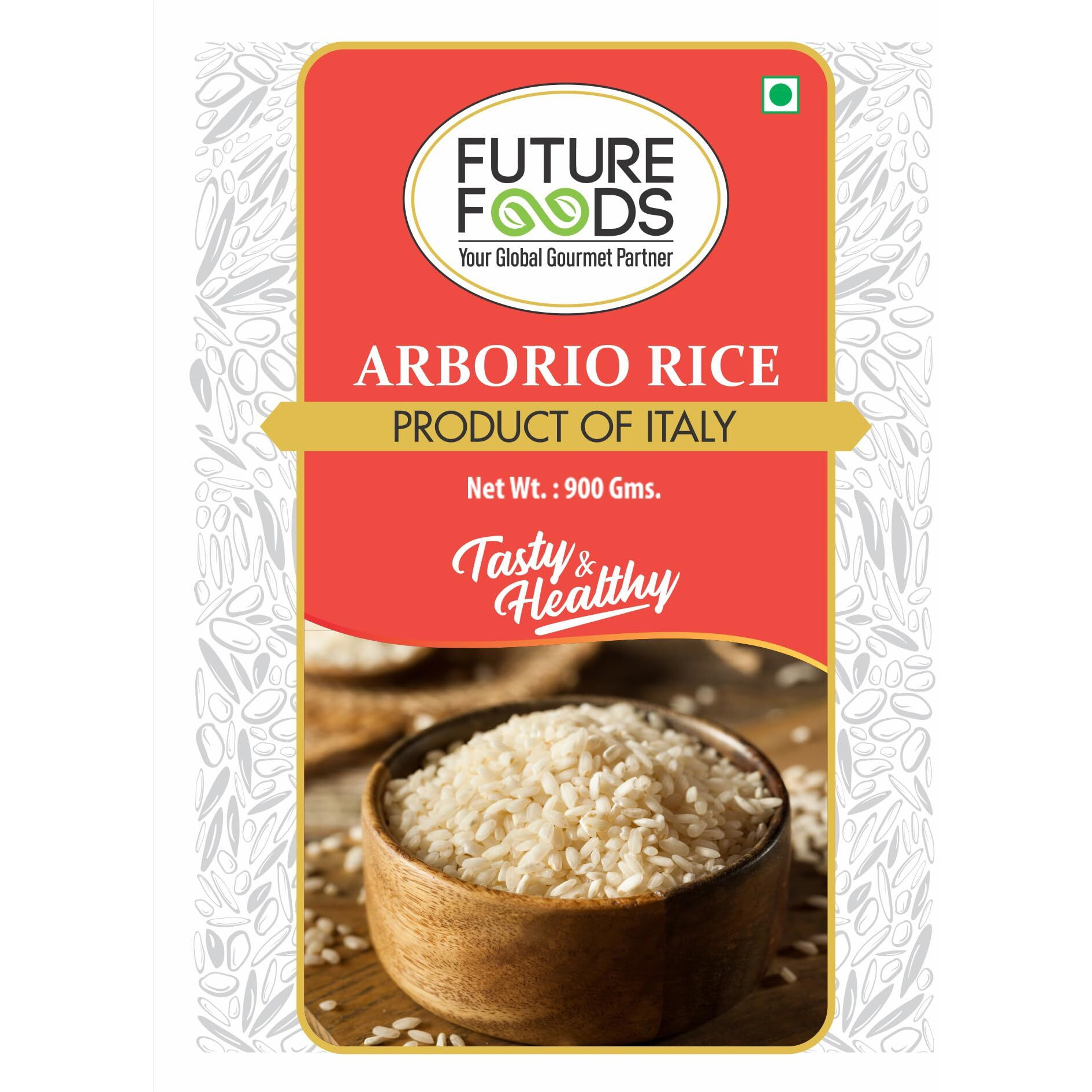 Future Foods Arborio Rice | Fat Free | Creamy Texture & Nutty Aroma | | Rich in Vitamin & Minerals | Product of Italy | Use to Make Rissotto | 900g