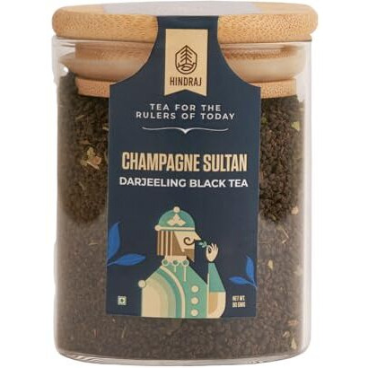 Hindraj Darjeeling Black Tea (Champagne Sultan) |CTC Loose Tea Leaves | Premium Long Leaf & Aromatic Black Tea | Premium Darjeeling Tea | 100% Authentic And Freshly Sourced (90 g - Pack of 1)