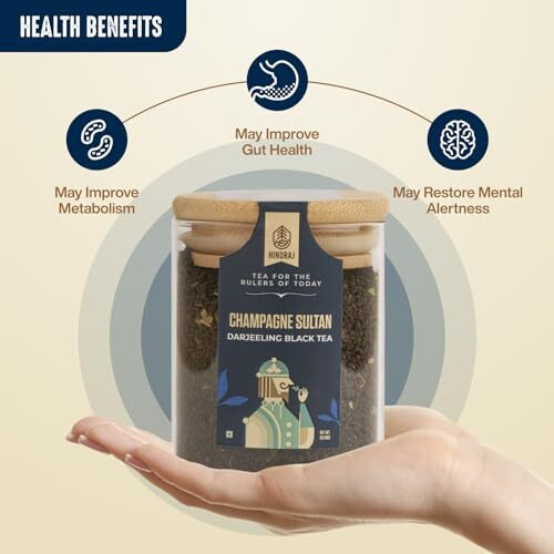 Hindraj Darjeeling Black Tea (Champagne Sultan) |CTC Loose Tea Leaves | Premium Long Leaf & Aromatic Black Tea | Premium Darjeeling Tea | 100% Authentic And Freshly Sourced (90 g - Pack of 1)