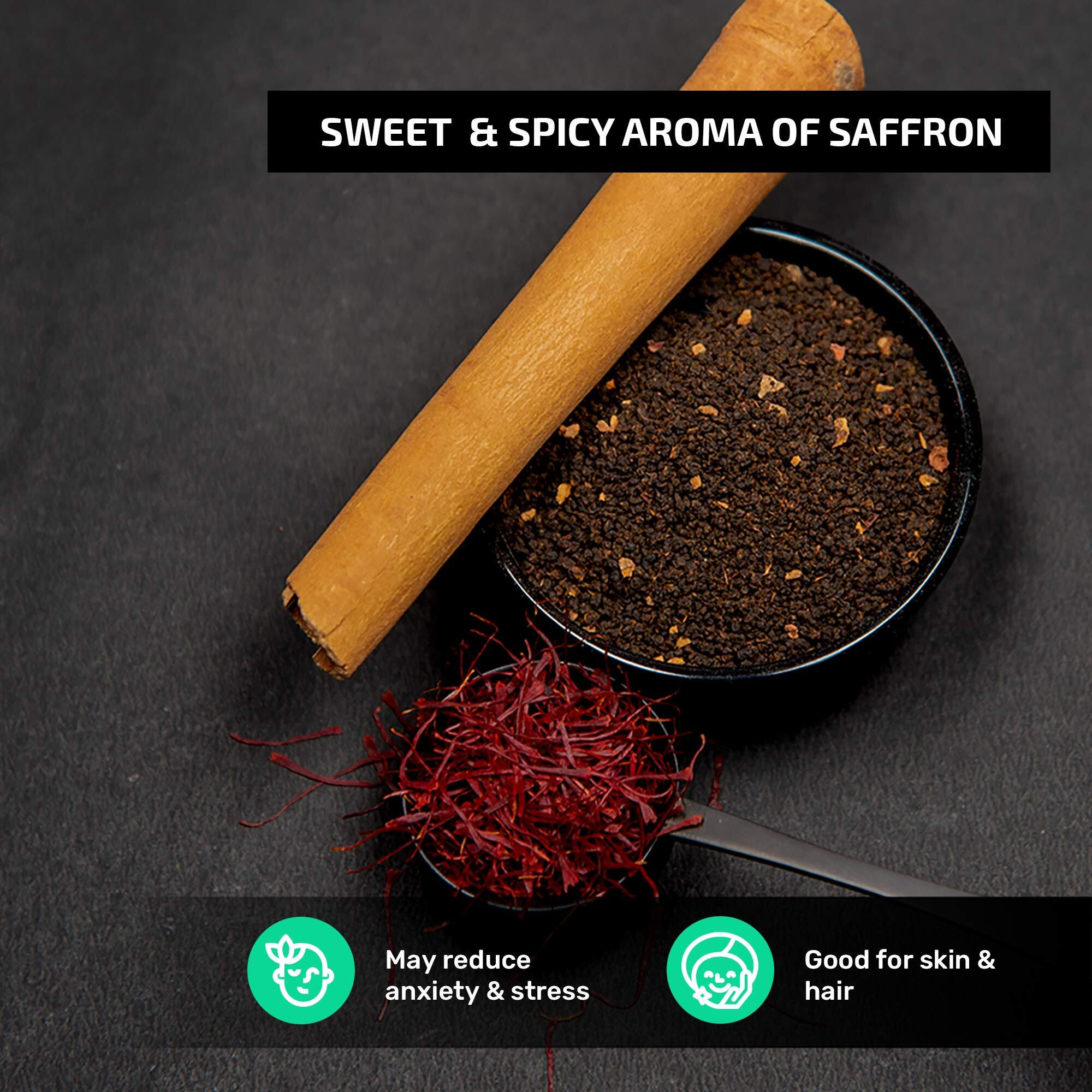 Udyan Tea Saffron Chai Tea, 250g (100 Cups)|Brews with Milk Natural Indian Spices Loose Leaf Tea
