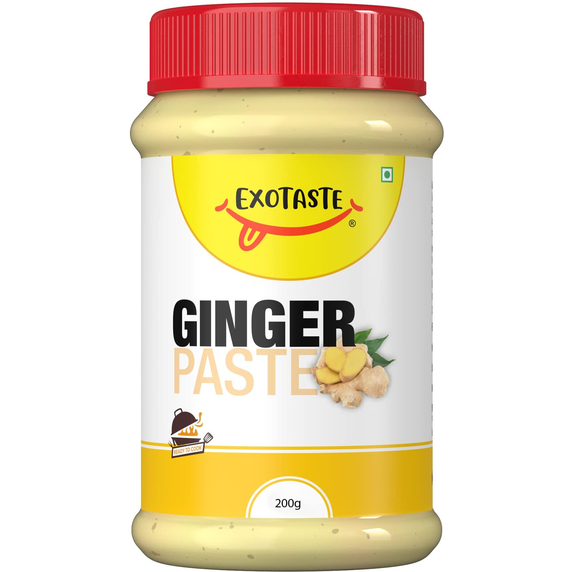 EXOTASTE Ginger Paste for Cooking/Naturally Processed Fresh Ginger Paste with No Added Preservatives (Ginger Paste 200gm)