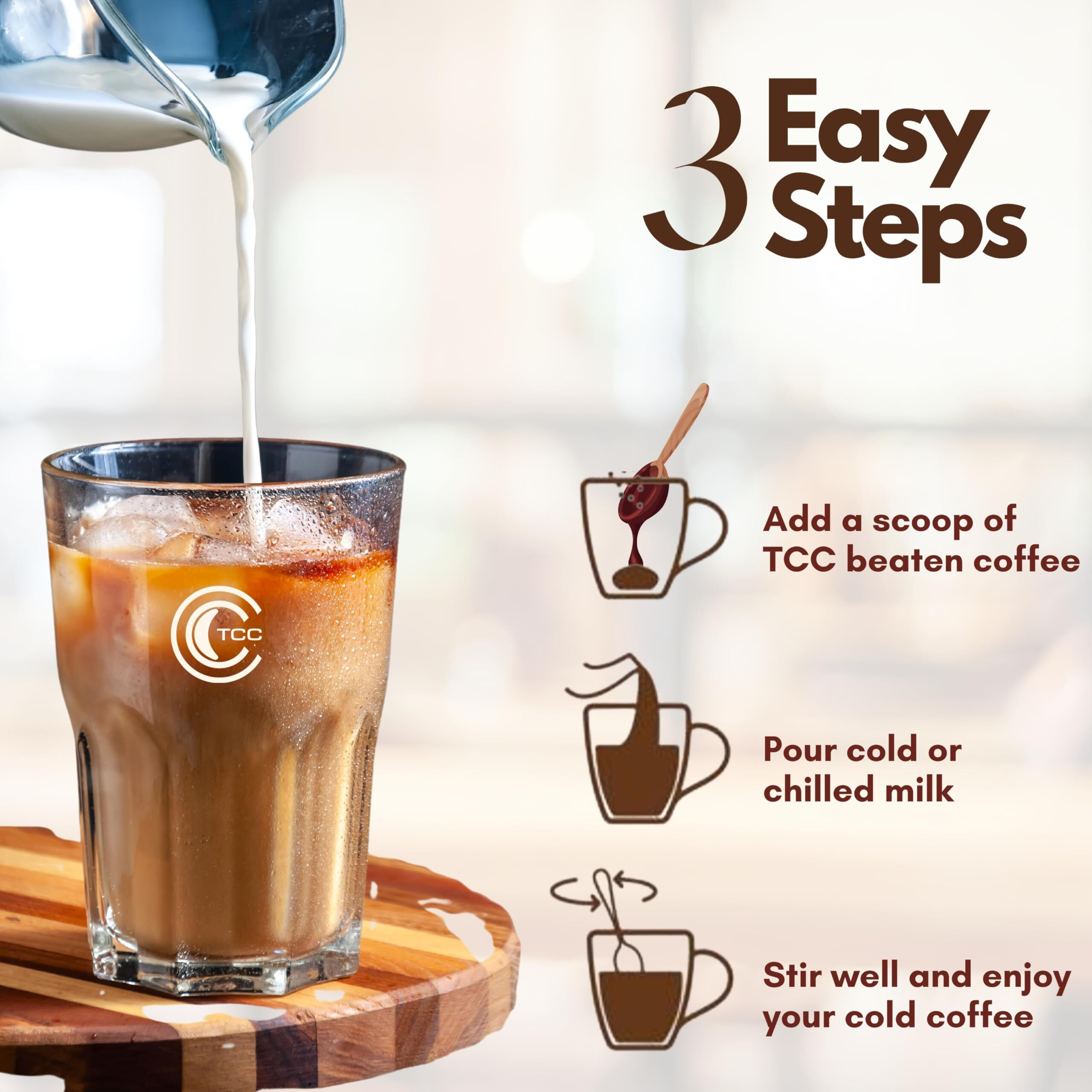 The Coffee Clique | Hello Hazelnut | Instant Coffee | Flavoured Beaten Coffee Paste | Cafe Like Cappuccino At Home | No Additional Sugar Needed | 145 Grams