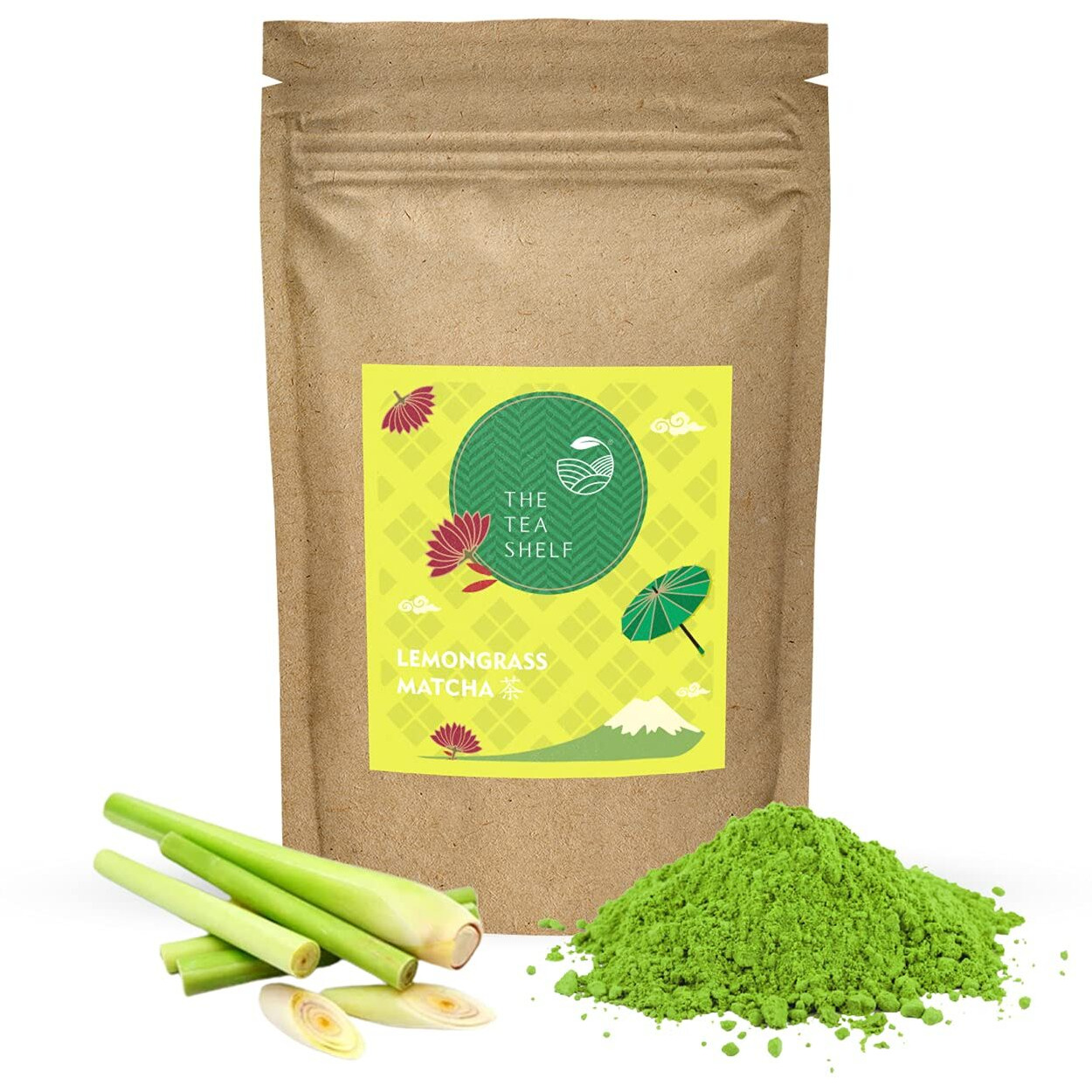The Tea Shelf, Lemongrass Matcha Green Tea | 100% Authentic | Flavourful Superfood - 10gms