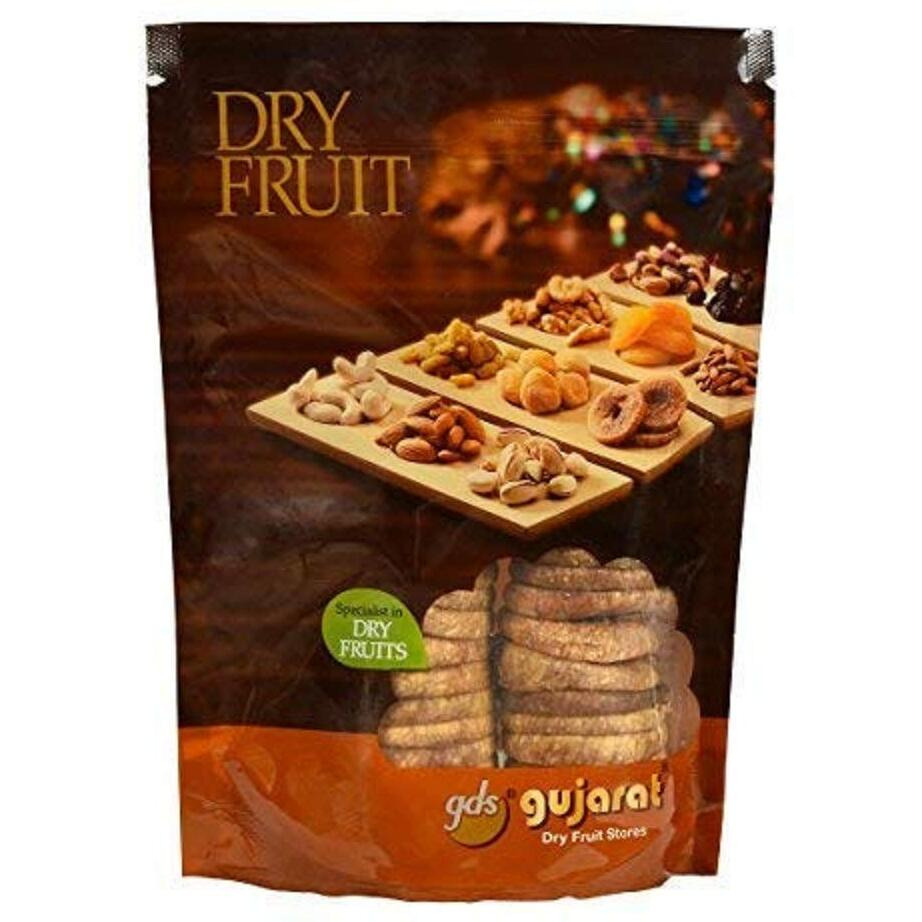 Gujarat Dry Fruit Stores Premium Dried Figs (Anjeer), 250 Grams, Rich source of Fibre, Vitamins & Iron, Low in calories and Fat Free, Non-GMO Fresh Dried Figs, Medium Size