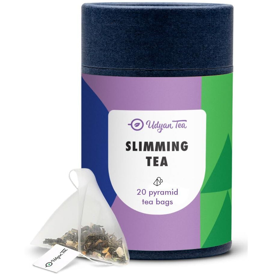Udyan Tea Slimming Tea, 20 Pyramid Tea Bags | Herbal Green Tea with Garcinia Cambogia