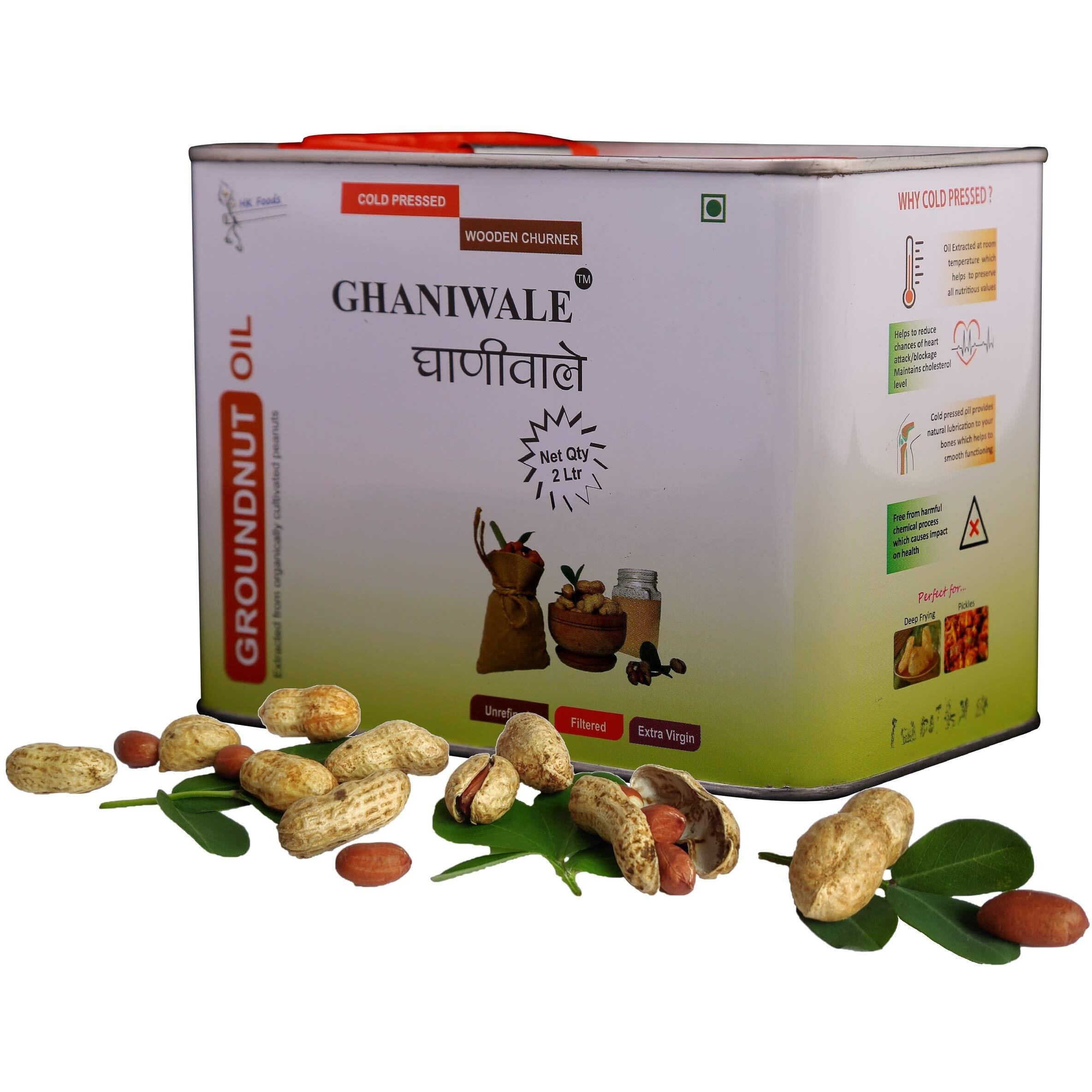GHANIWALE Cold Press Organic Groundnut Oil (2 Liter)