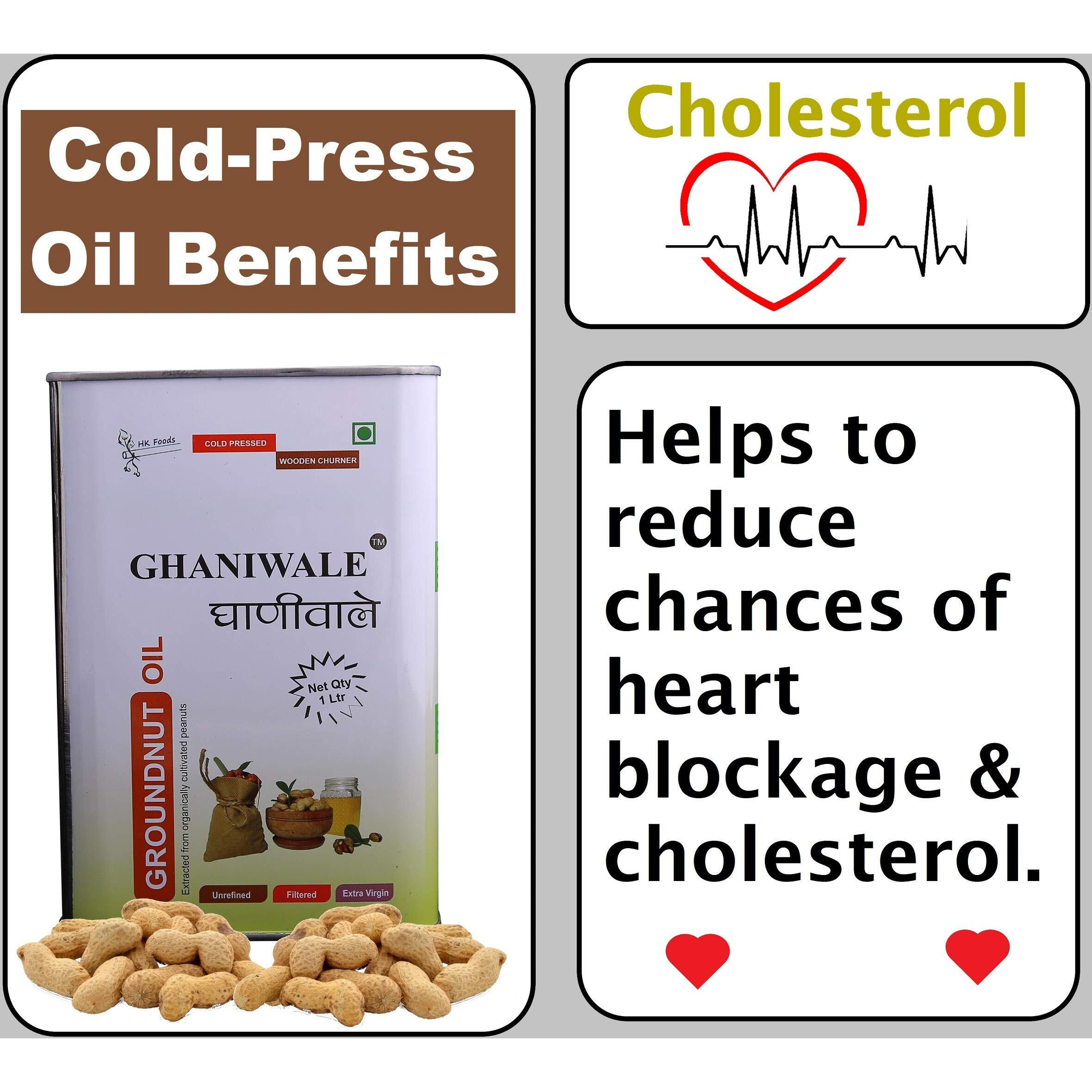GHANIWALE Cold Press Organic Groundnut Oil (2 Liter)