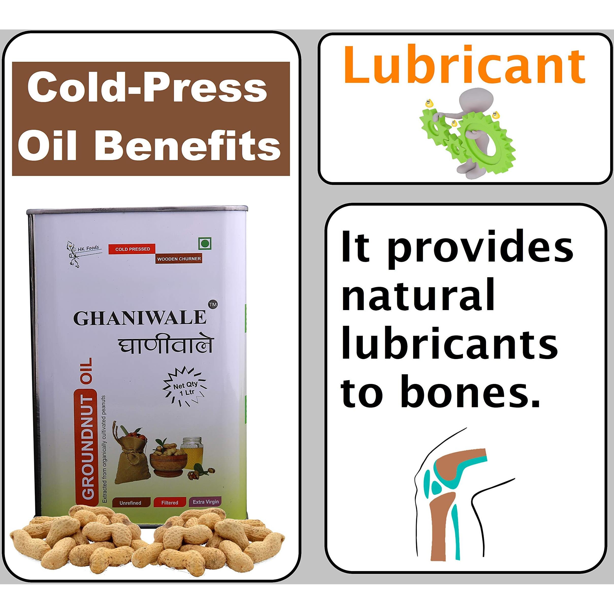 GHANIWALE Cold Press Organic Groundnut Oil (2 Liter)