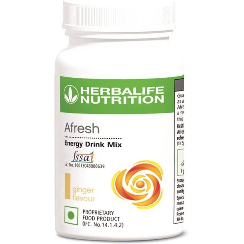 Herbalife Nutrition Afresh Energy Drink Mix (Ginger Tulsi And Elaichi) Flavored Energy Drink (3x50 g, Ginger, Tulsi, Elaichi Flavored)
