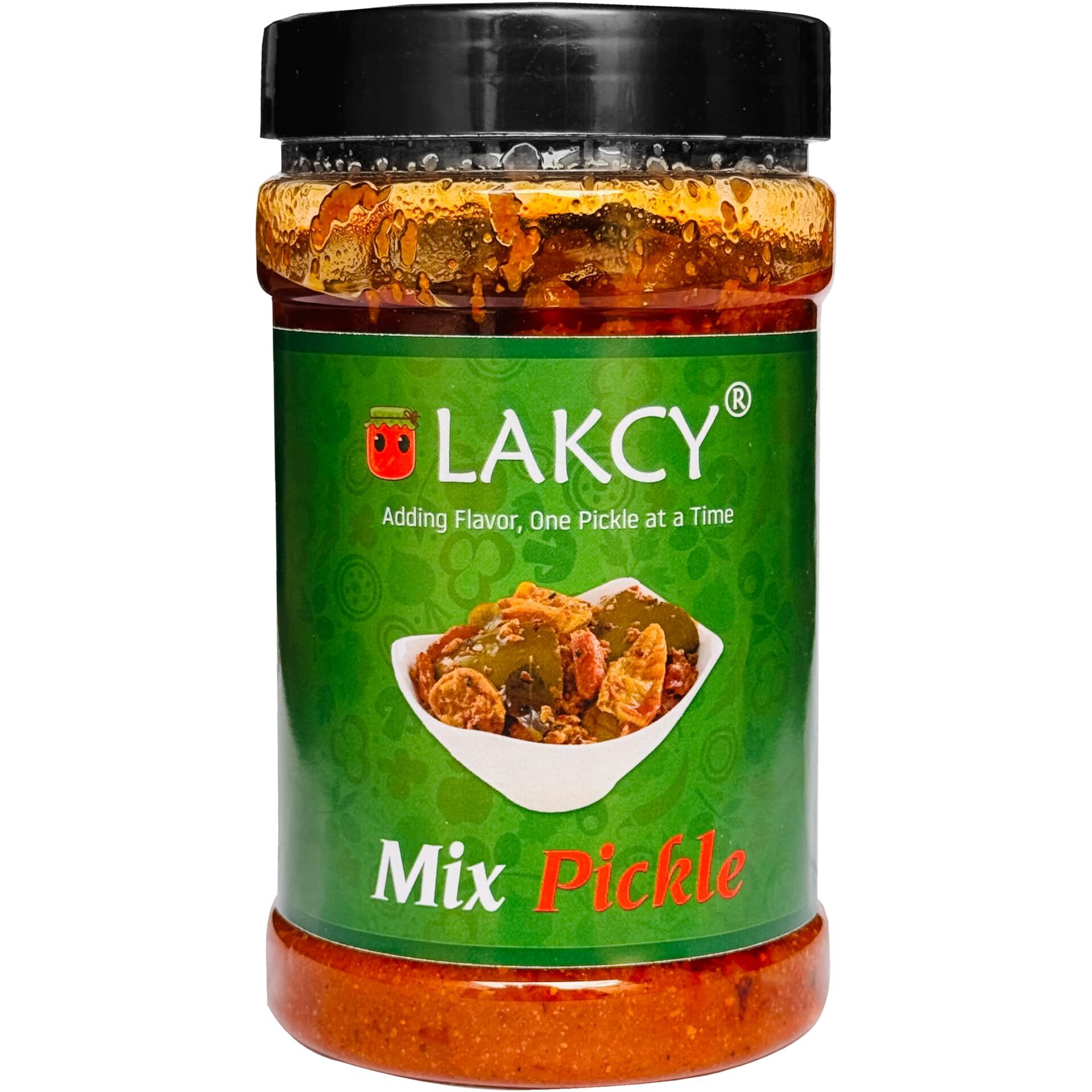 LAKCY Natural Tangy Homemade Taste Mixed Pickles 400g | Made with Cold Pressed Mustard Oil | Hygienic Preparation & Packing | Mango, Lime, Green Chilli, Carrot, Turnip, Dela, Ginger, Lotus stem