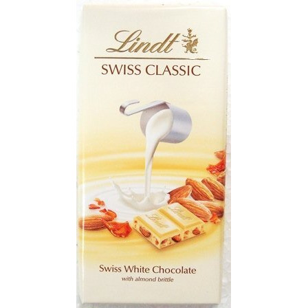 Lindt Swiss Classic White With Amond 100Gm