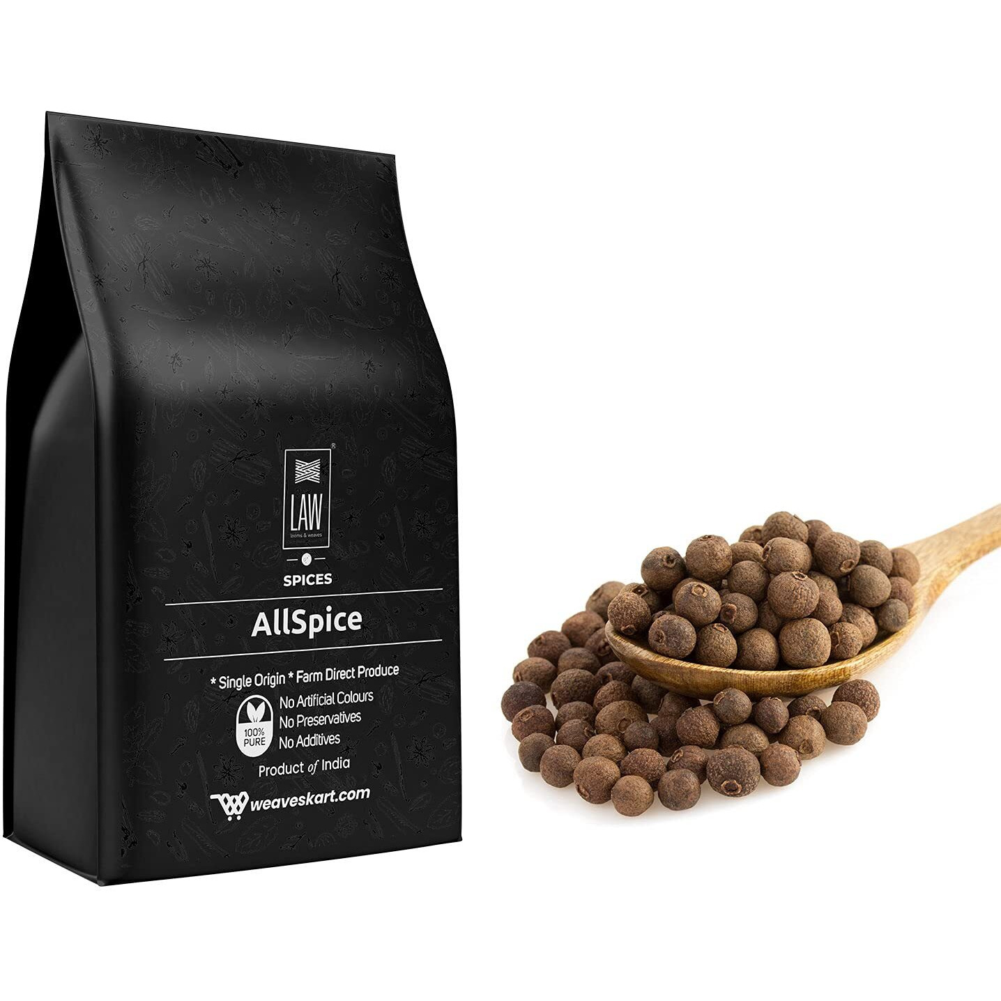 looms & weaves - Allspice (Whole) from Kerala (jamaica pepper/jamaica pimenta, SarvSugandhi) - 500 gm