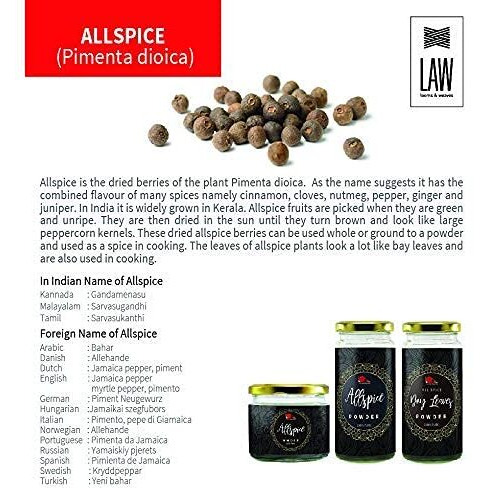 looms & weaves - Allspice (Whole) from Kerala (jamaica pepper/jamaica pimenta, SarvSugandhi) - 500 gm