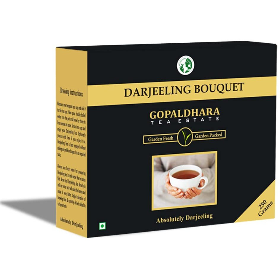 Gopaldhara Darjeeling Bouquet Black Tea - (Regular Series) From The Gopaldhara Tea Estate Highest Elevation 7000 Feet (250g Paper Box)