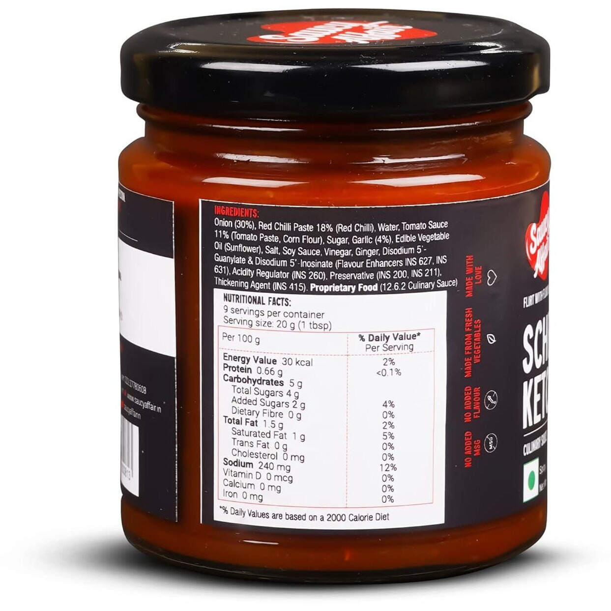 Saucy Affair Schezwan Sauce | Schezwan Chutney | Hot Sauce | Stir Fry Sauce | Spicy Chinese Sauce Ready To Eat 180Gm