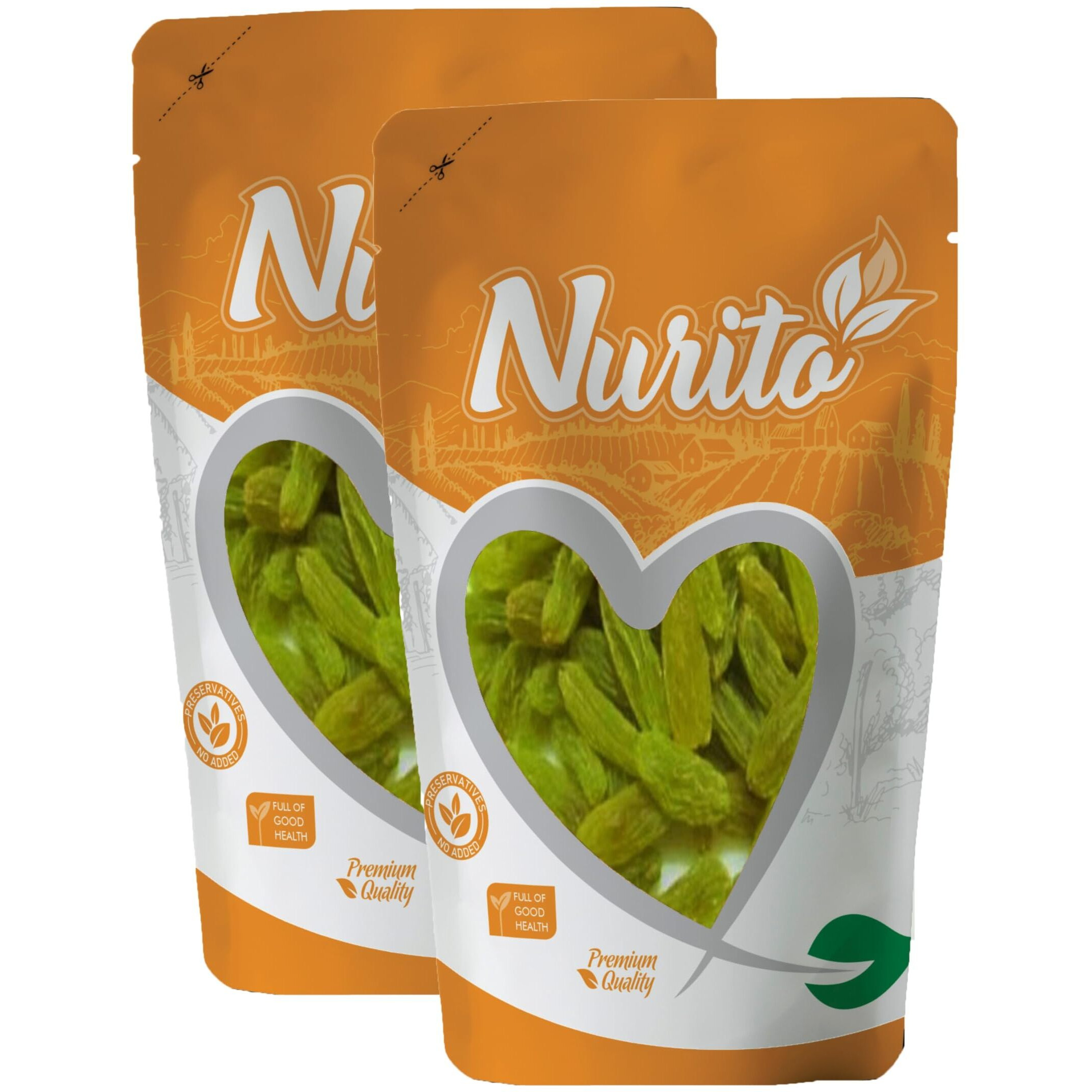 Nurito Premium Dry Fruits (Green Raisins/Kishmish, 500G), Fresh