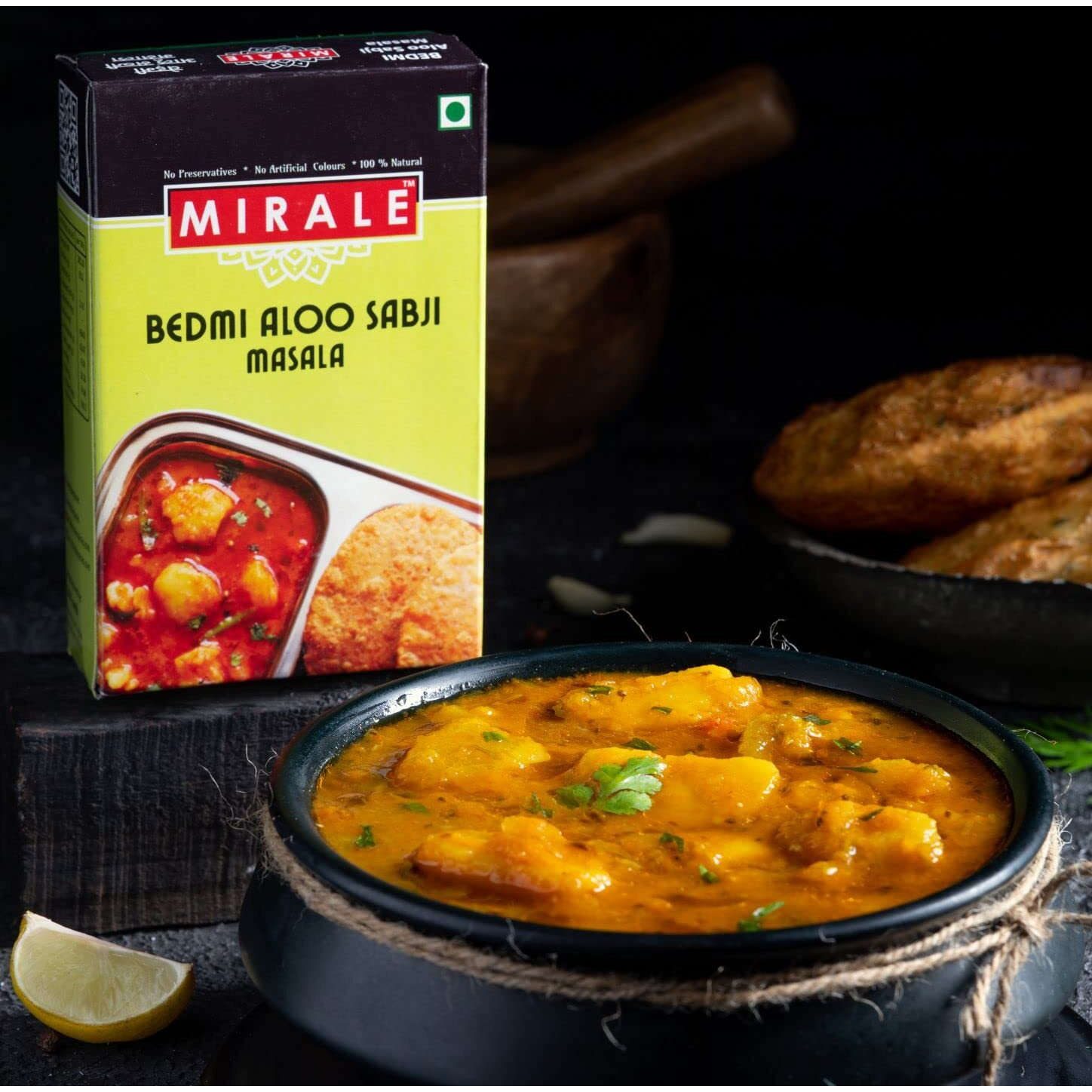 Mirale Bedmi Aloo Sabji Masala with Natural Oil and No Added Preservative | Easy to Use | 100 GM Pack (Pack of 1)