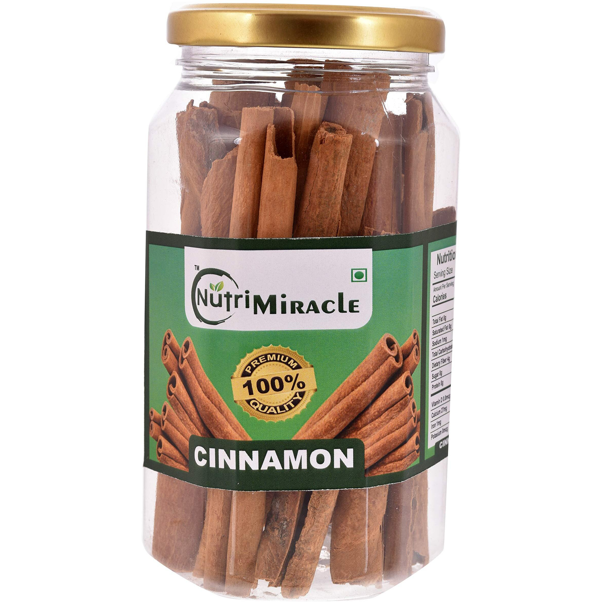 NUTRI MIRACLE Whole Spice Cinnamon Stick/Srilankan Dalchini Sticks,100gm