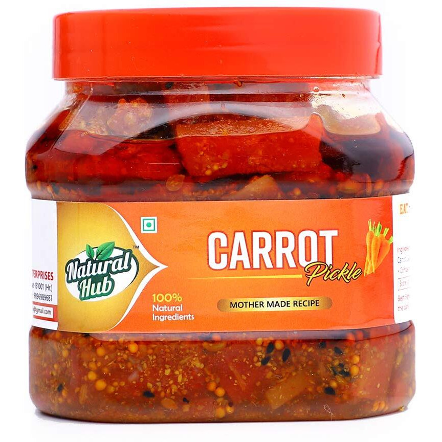 Natural Hub Tasty Carrot Pickle, Gajar Ka Achaar (Carrot, 500 gm)