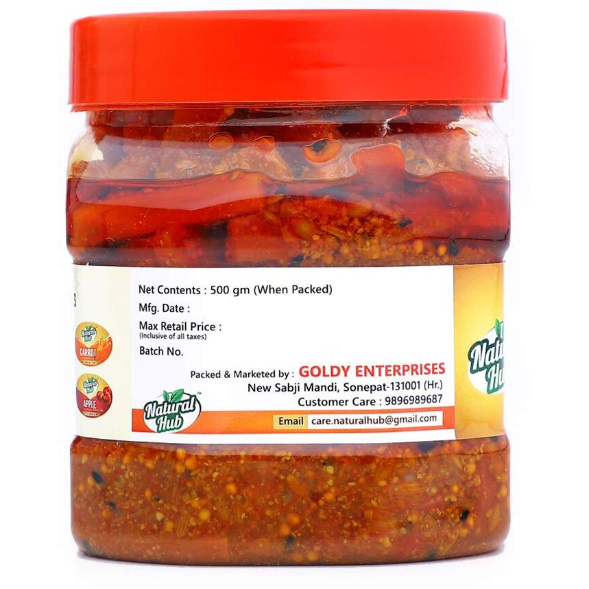 Natural Hub Tasty Carrot Pickle, Gajar Ka Achaar (Carrot, 500 gm)
