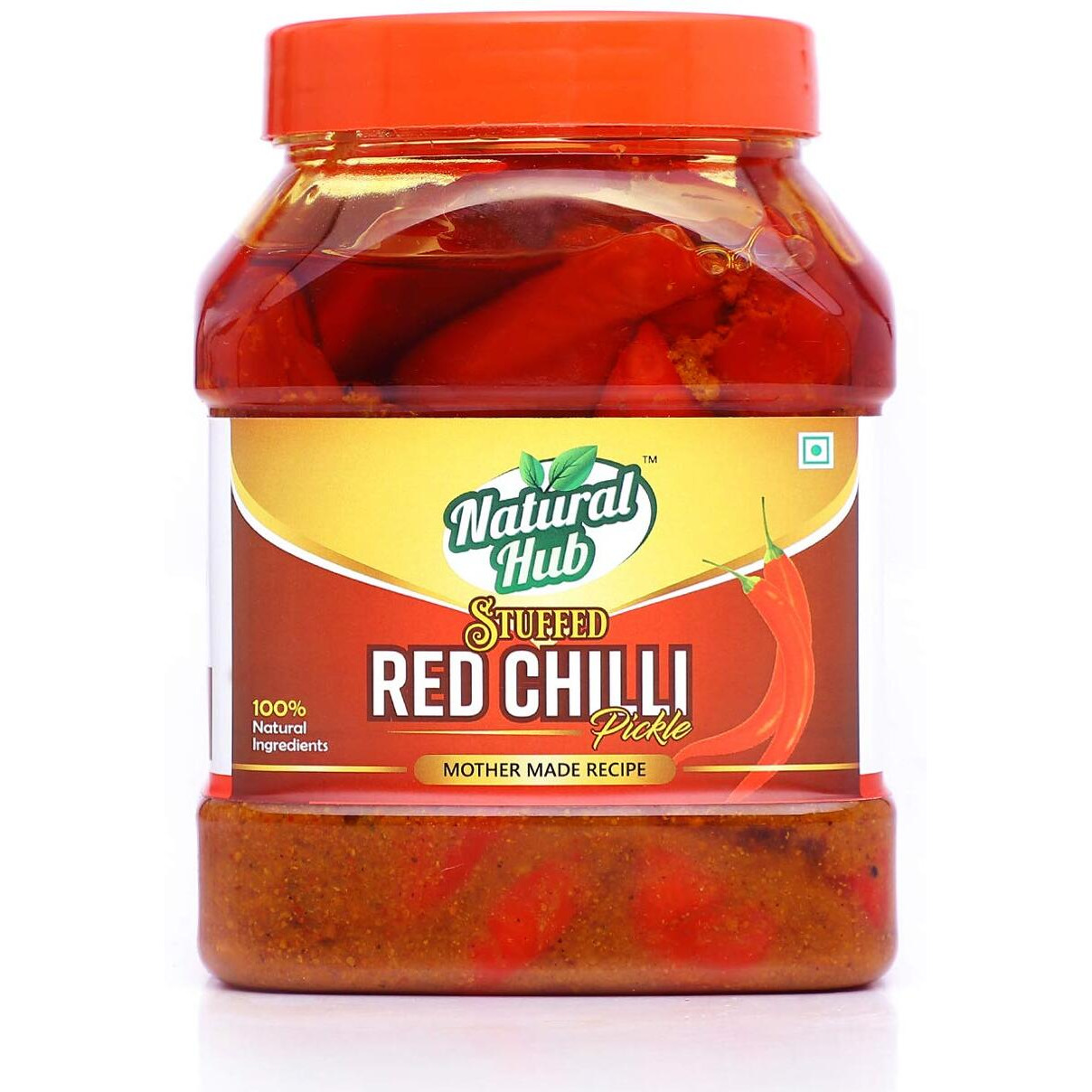 Natural Hub Mothermade Stuffed Banarasi Red Chilli Pickle, Lal mirch ka achar (The Real Taste of Banaras, 1 Kg with Good Packing)