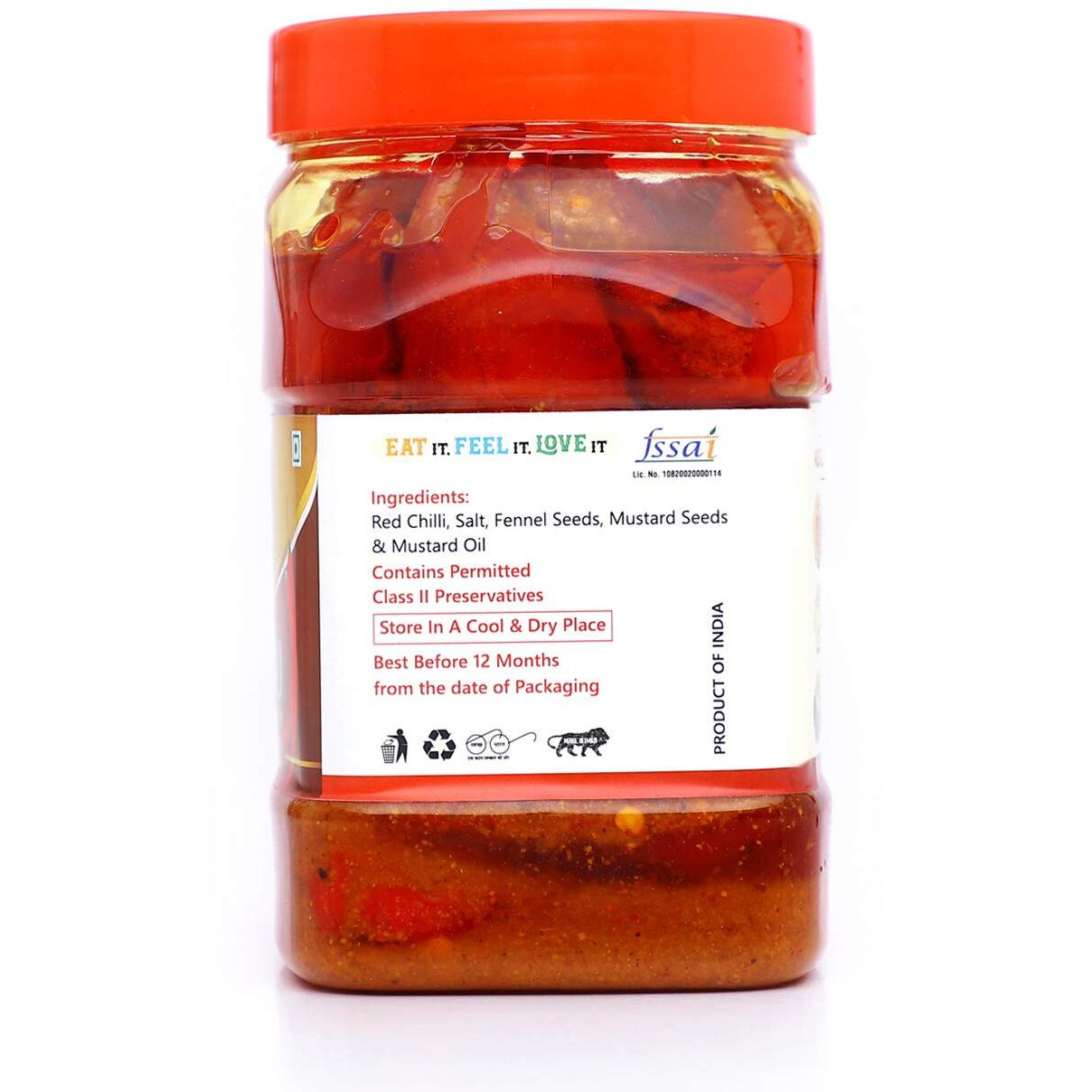 Natural Hub Mothermade Stuffed Banarasi Red Chilli Pickle, Lal mirch ka achar (The Real Taste of Banaras, 1 Kg with Good Packing)