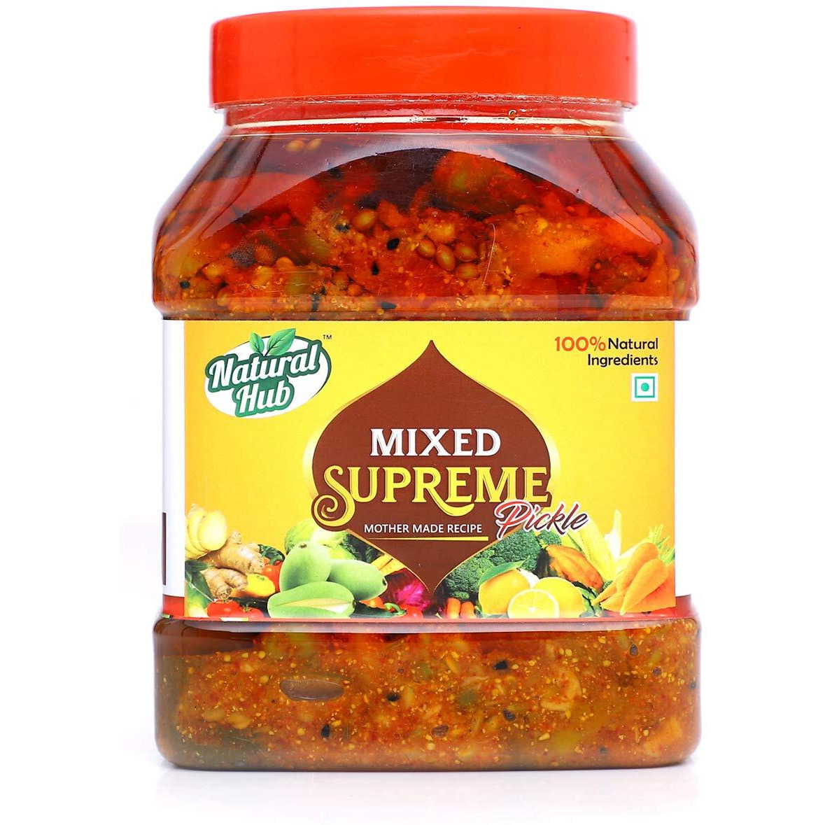 Natural Hub Marwadi Mix Pickle , Indian Vegetables , Har Flavor Ka Swaad (Supreme Mixed, 1 Kg with Good Packing)