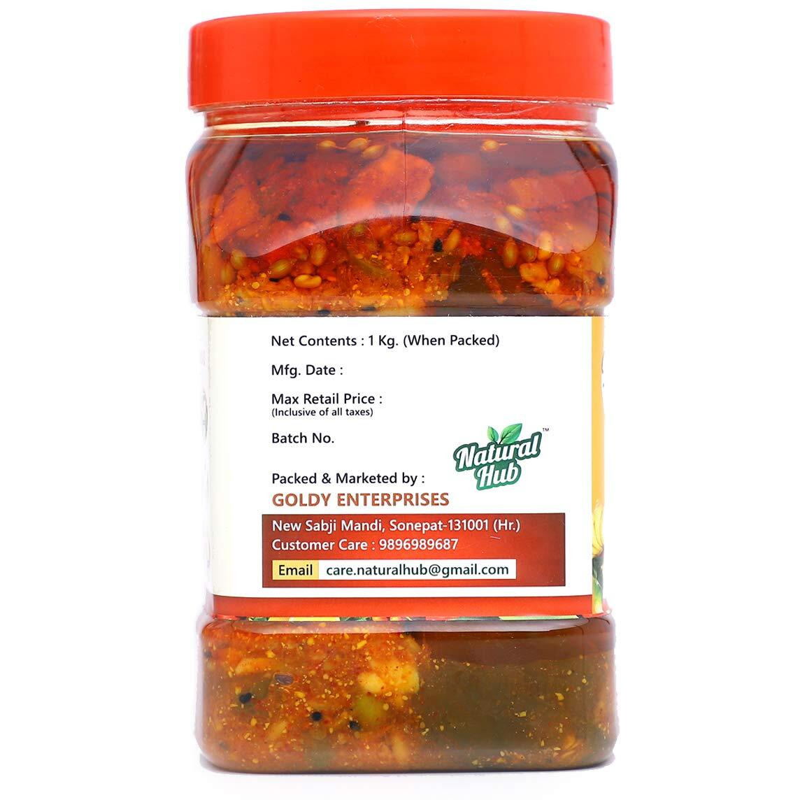 Natural Hub Marwadi Mix Pickle , Indian Vegetables , Har Flavor Ka Swaad (Supreme Mixed, 1 Kg with Good Packing)