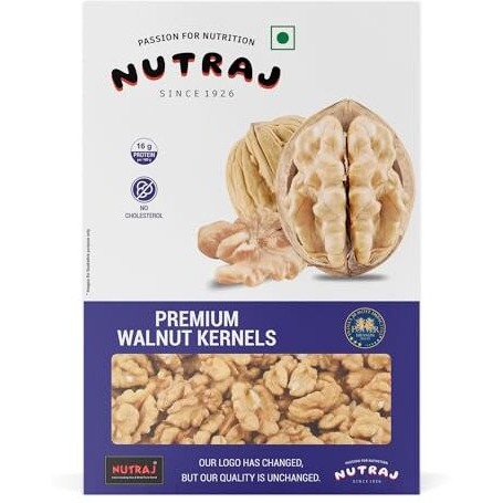 Nutraj Premium Walnut Kernels (Without Shell) 600g (3 x 200g) | Delicious & Crunchy Walnut Giri | High in anti-oxidants | Rich in Omega-3