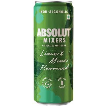 Absolut Cocktail Mixers, Lemon and Mint Flavour, Pack of 24, 24 x 250ml