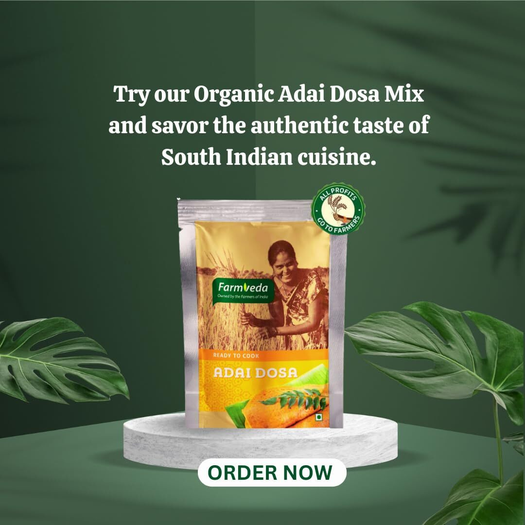 Farmveda Adai Dosa Batter 500g | Healthy and Tasty | Adai Dosa Mix |No Added Preservatives | Natural and Healthy Food