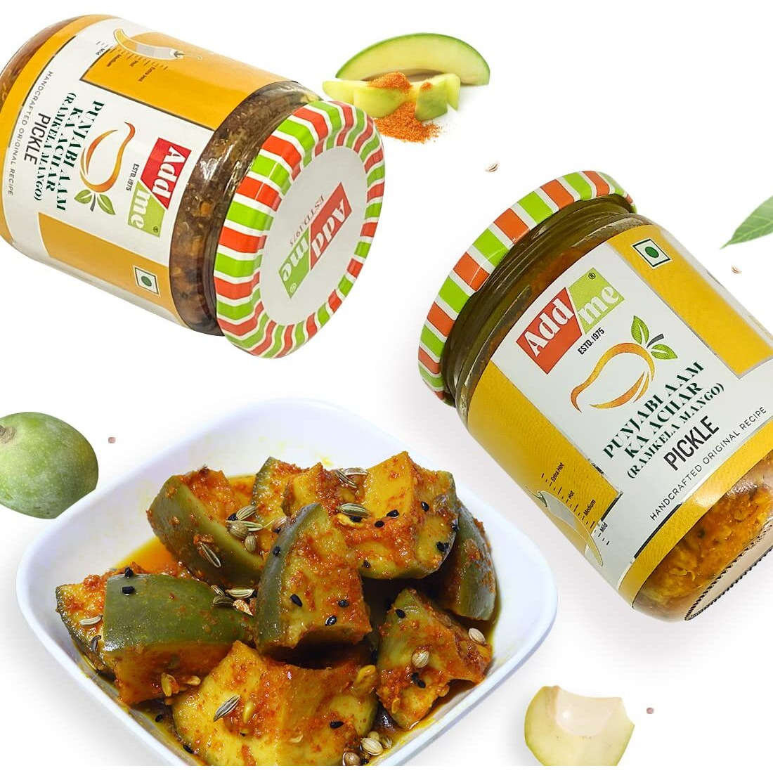 Add me Homemade Ramkela Mango Pickle 1kg Punjabi Pickle (500 gm + 500gm) North Indian aam ka achar Pickles