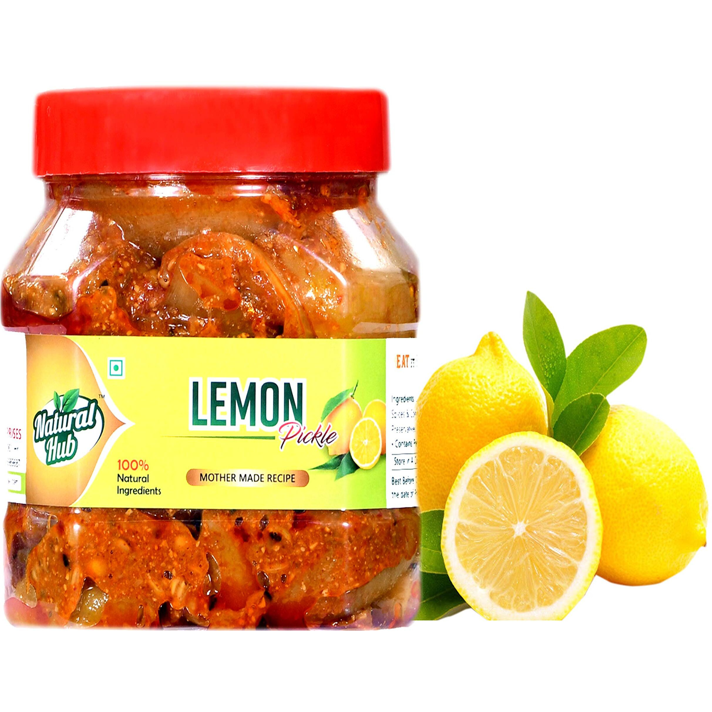 Natural Hub Mothermade Lemon Pickle, Khatta Nimbu Ka Achaar (Khatta Nimbu 500gm)
