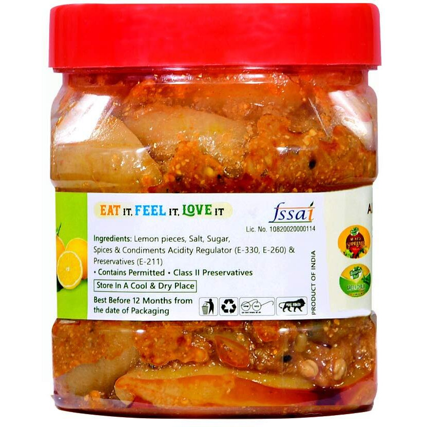 Natural Hub Mothermade Lemon Pickle, Khatta Nimbu Ka Achaar (Khatta Nimbu 500gm)