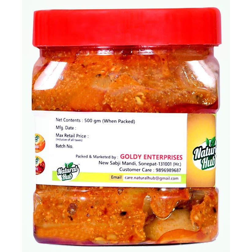 Natural Hub Mothermade Lemon Pickle, Khatta Nimbu Ka Achaar (Khatta Nimbu 500gm)