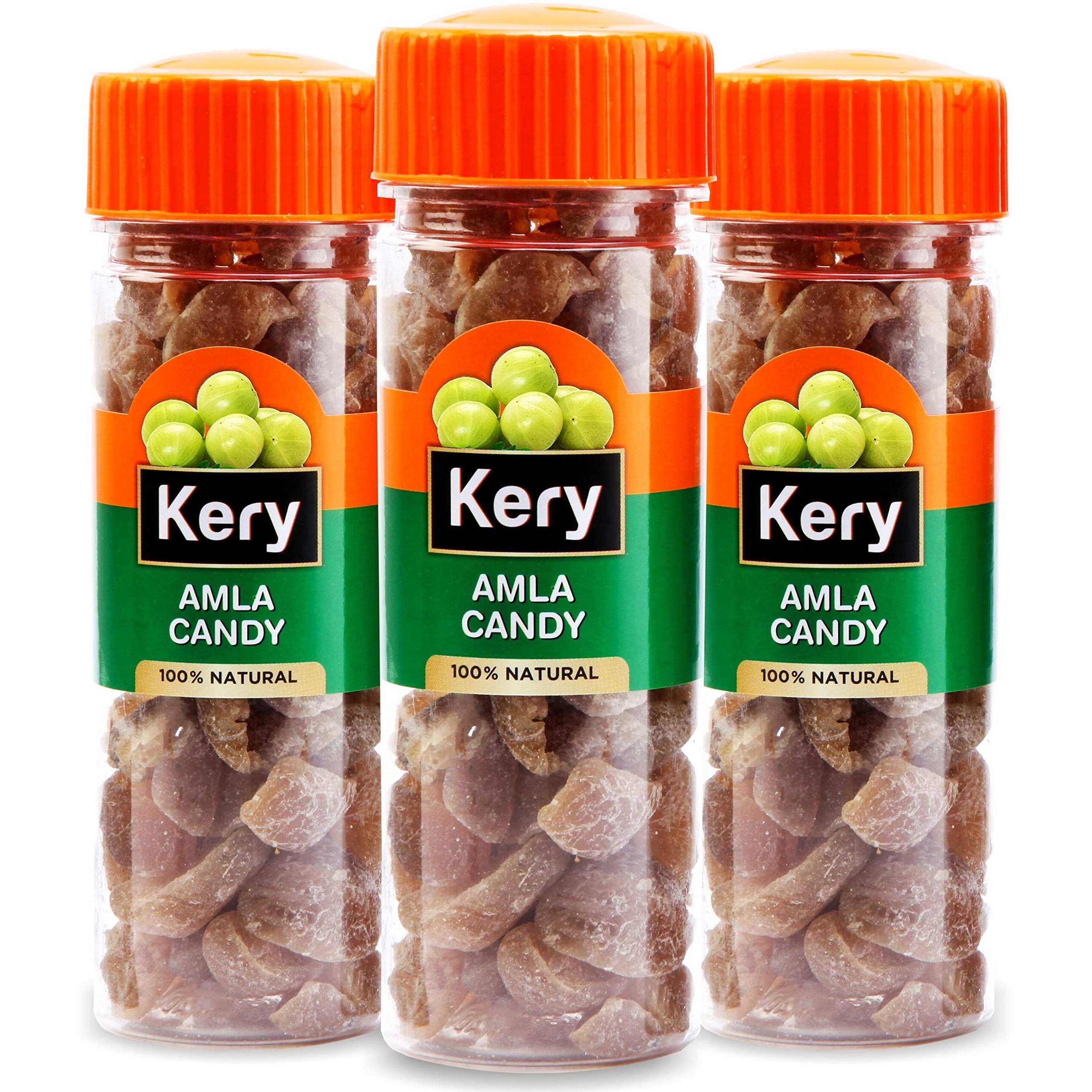 Kery Amla Candy [Dried Amla Fruit Mouth Freshener] 3 Bottles, 345g