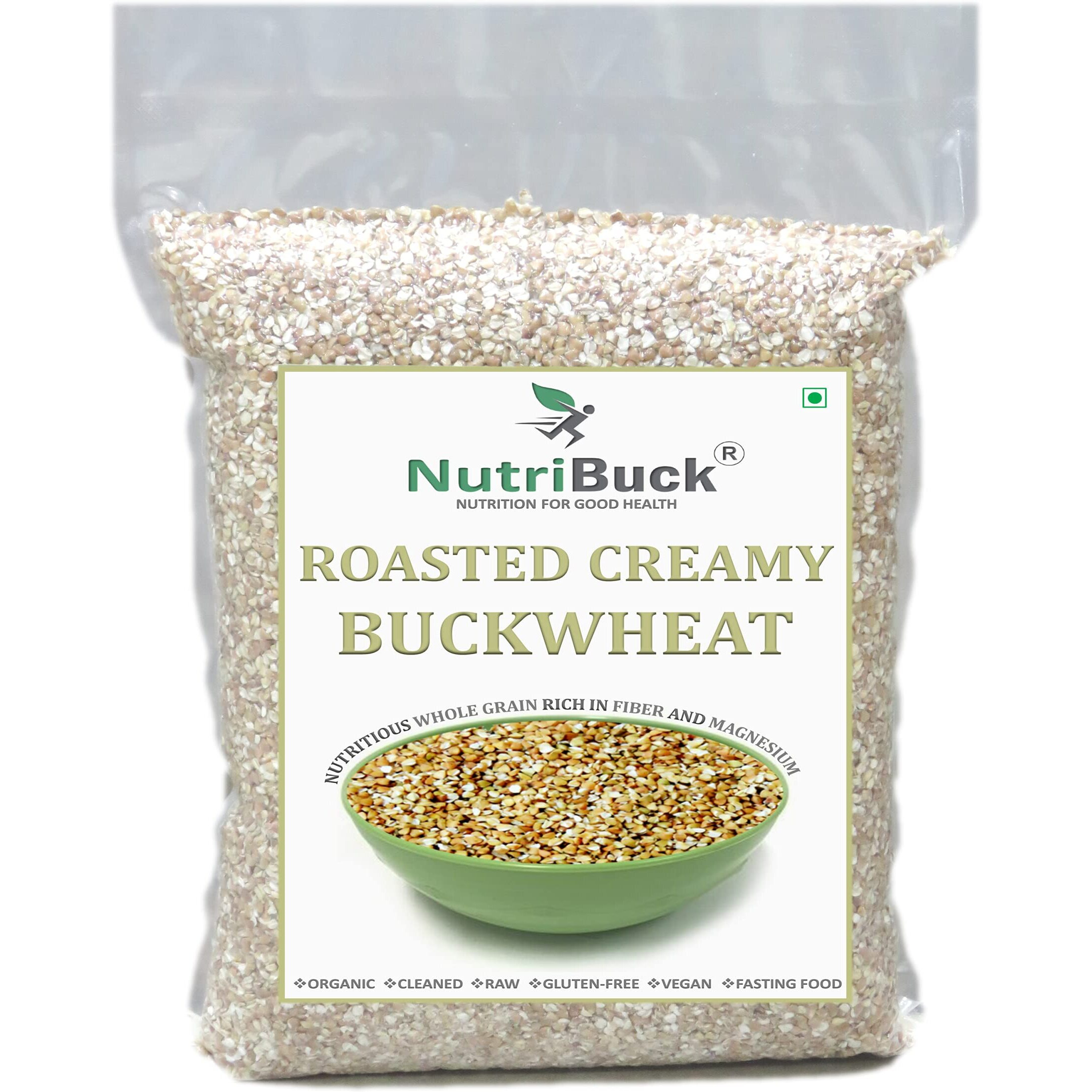NutriBuck Indian Roasted Creamy Buckwheat | Kasha | Kuttu-Giri | Gluten-Free | his Nutrient-Rich Grain Adds Richness and Tradition to Modern Kitchens_(400 grm)