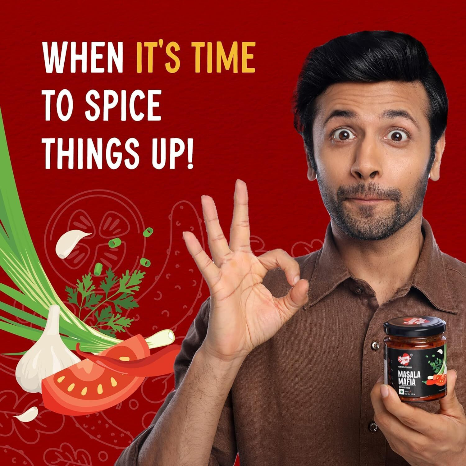 Saucy Affair Masala Mafia Sauces | Tomato chilli sauce | Red chilli sauce | Chinese sauce | Spicy sauce | Sauce Combo | Ready to Eat - 180g,Regular, (Set - 2)