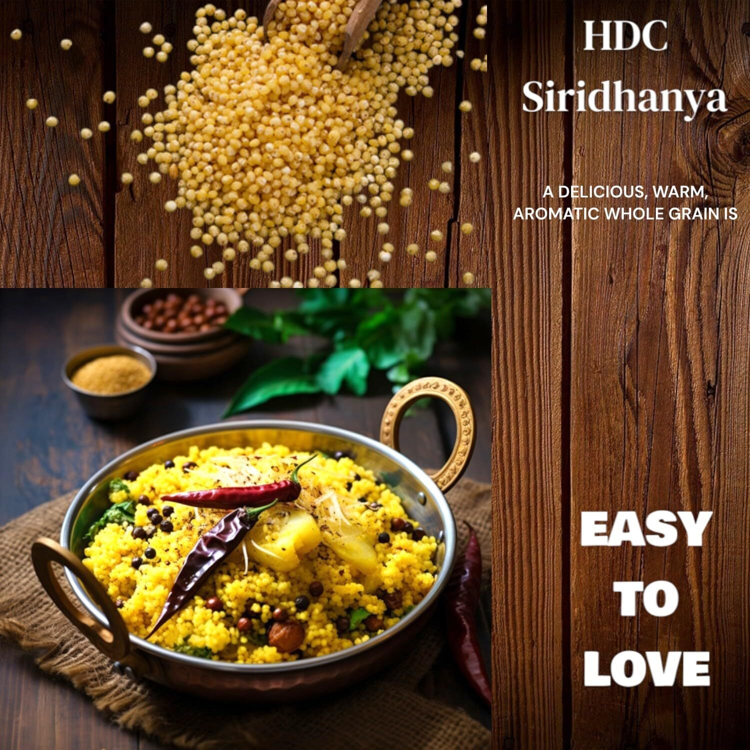 HDC Siridhanya unpolished and organic positive Barnyard millet (Net quantity 4700g) naturally grown without chemicals and pesticides origin from Andhra Pradesh