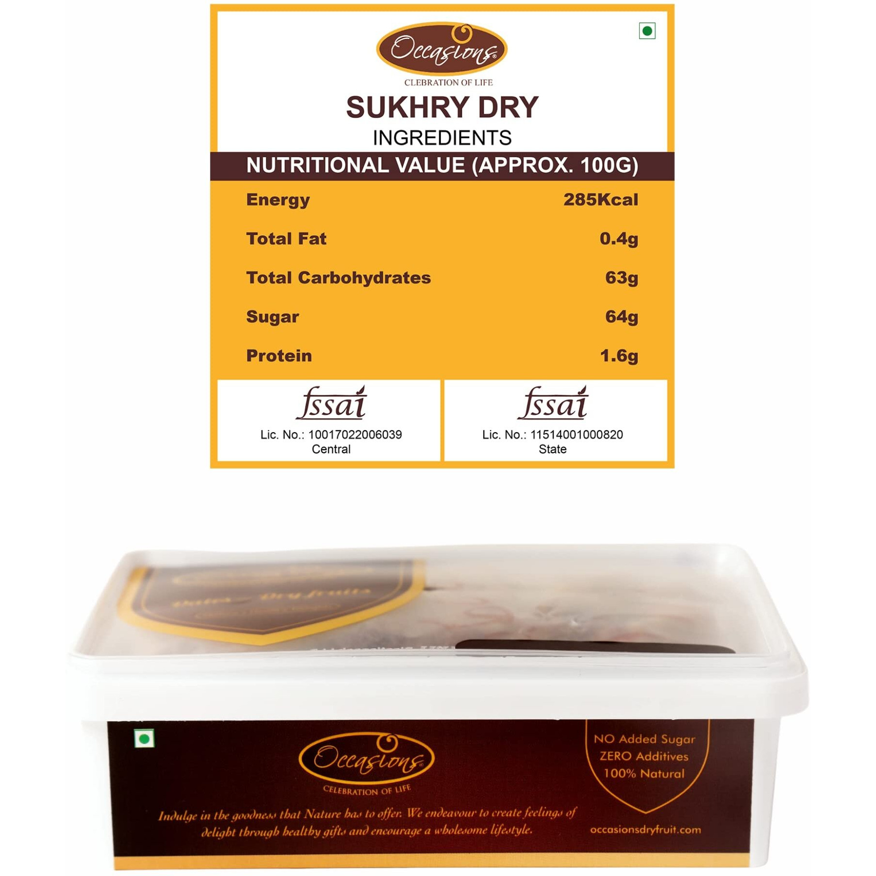 Occasions Soft, Delicious & Sweet Original Sukkary Dry Fresh Dates 1KG - Made in Saudi Arabia